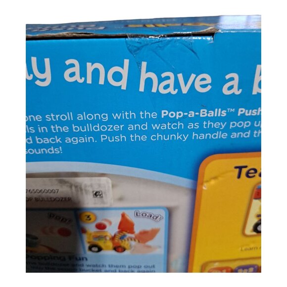 VTech Pop-a-Balls Push Pop Bulldozer Interactive Learning Toy Toddlers Builder - Picture 12 of 15